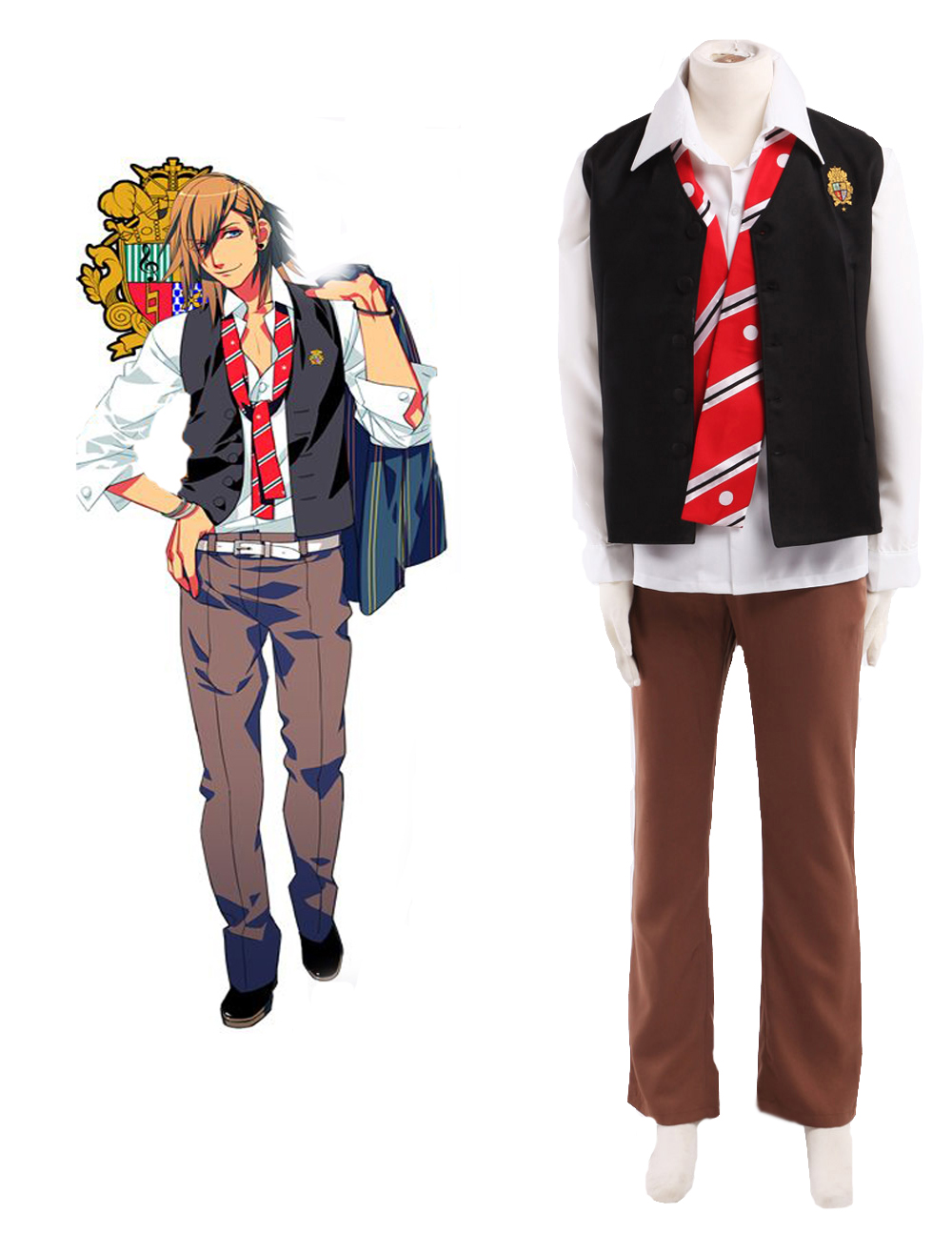 Uta no Prince sama Jinguuji Ren Saotome Academy School Uniofrm Cosplay Costume